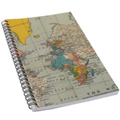 Vintage World Map 5 5  X 8 5  Notebook