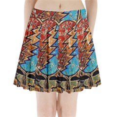 Grateful Dead Rock Band Pleated Mini Skirt by Cowasu