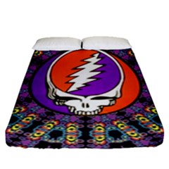 Gratefuldead Grateful Dead Pattern Fitted Sheet (queen Size) by Cowasu