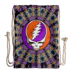 Gratefuldead Grateful Dead Pattern Drawstring Bag (large) by Cowasu