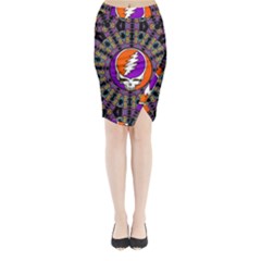 Gratefuldead Grateful Dead Pattern Midi Wrap Pencil Skirt by Cowasu