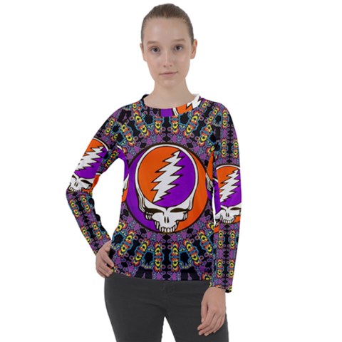 Gratefuldead Grateful Dead Pattern Women s Long Sleeve Raglan T-shirt by Cowasu