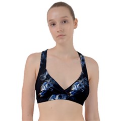 Smoke-flame-dynamic-wave-motion Sweetheart Sports Bra by Cowasu