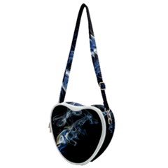 Smoke-flame-dynamic-wave-motion Heart Shoulder Bag by Cowasu