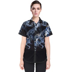 Smoke-flame-dynamic-wave-motion Women s Short Sleeve Shirt