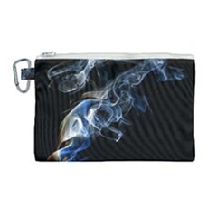 Smoke-flame-dynamic-wave-motion Canvas Cosmetic Bag (large) by Cowasu