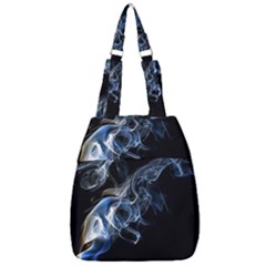 Smoke-flame-dynamic-wave-motion Center Zip Backpack by Cowasu
