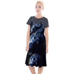 Smoke-flame-dynamic-wave-motion Camis Fishtail Dress by Cowasu