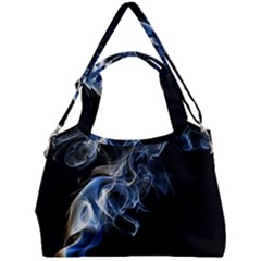 Smoke-flame-dynamic-wave-motion Double Compartment Shoulder Bag by Cowasu