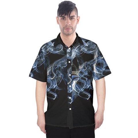 Smoke-flame-dynamic-wave-motion Men s Hawaii Shirt by Cowasu