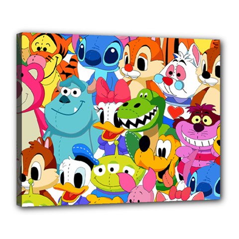 Illustration Cartoon Character Animal Cute Canvas 20  X 16  (stretched) by Cowasu
