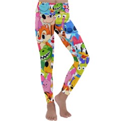 Illustration Cartoon Character Animal Cute Kids  Lightweight Velour Classic Yoga Leggings