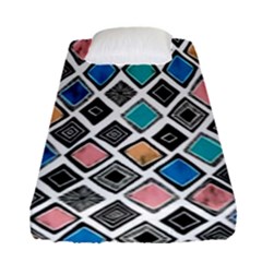 Diamond Shapes Pattern Fitted Sheet (single Size)