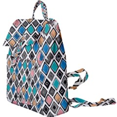 Diamond Shapes Pattern Buckle Everyday Backpack