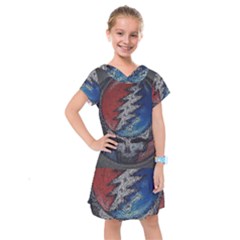 Grateful Dead Logo Kids  Drop Waist Dress by Cowasu