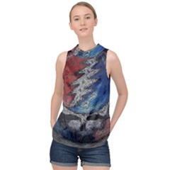 Grateful Dead Logo High Neck Satin Top