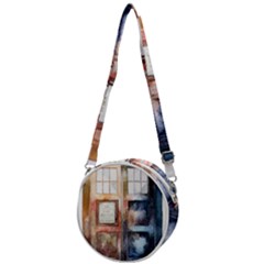 Tardis Doctor Who Transparent Crossbody Circle Bag by Cowasu