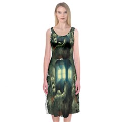 Time Machine Doctor Who Midi Sleeveless Dress by Cowasu