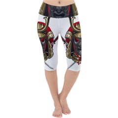 Samurai Katana Warrior Lightweight Velour Cropped Yoga Leggings