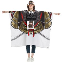 Samurai Katana Warrior Women s Hooded Rain Ponchos