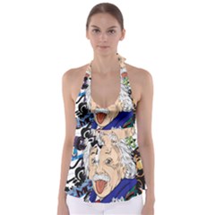 Albert Einstein Physicist Tie Back Tankini Top by Cowasu