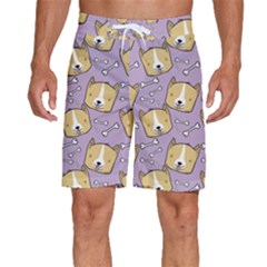 Corgi Pattern Men s Beach Shorts