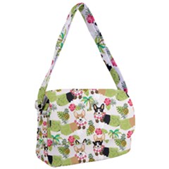 Corgis Hula Pattern Courier Bag