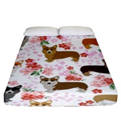 Corgis Corgi Pattern Fitted Sheet (king Size) by Cowasu