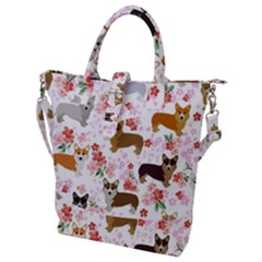 Corgis Corgi Pattern Buckle Top Tote Bag