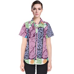 Brain-heart-balance-emotion Women s Short Sleeve Shirt