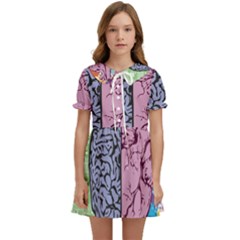 Brain-heart-balance-emotion Kids  Sweet Collar Dress by Cowasu