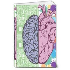 Brain-heart-balance-emotion 8  X 10  Hardcover Notebook