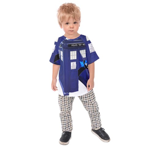 Tardis-doctor-who Kids  Raglan T-shirt by Cowasu