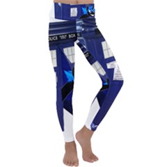 Tardis-doctor-who Kids  Lightweight Velour Classic Yoga Leggings