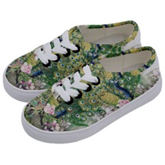 Peafowl Peacock Feather-beautiful Kids  Classic Low Top Sneakers