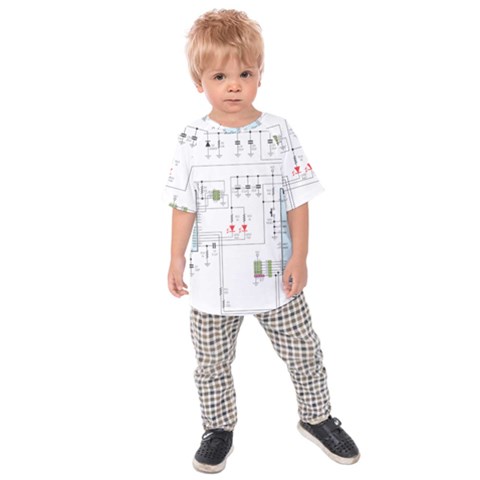 Circuits-electronics-atmel Kids  Raglan T-shirt by Cowasu