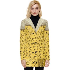 Beer Bubbles Button Up Hooded Coat  by Cowasu