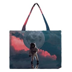 Astronaut-moon-space-nasa-planet Medium Tote Bag by Cowasu