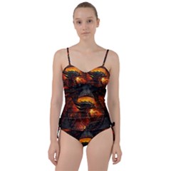 Dragon Fire Fantasy Art Sweetheart Tankini Set by Cowasu