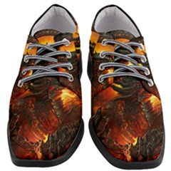 Dragon Fire Fantasy Art Women Heeled Oxford Shoes by Cowasu
