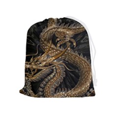 Fantasy Dragon Pentagram Drawstring Pouch (xl) by Cowasu