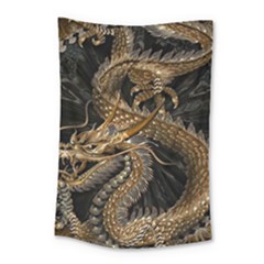 Fantasy Dragon Pentagram Small Tapestry by Cowasu