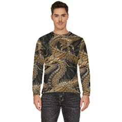 Fantasy Dragon Pentagram Men s Fleece Sweatshirt by Cowasu