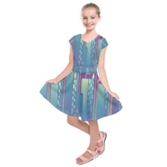 Non-seamless-pattern-background Kids  Short Sleeve Dress by Cowasu