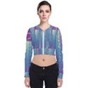 Non-seamless-pattern-background Long Sleeve Zip Up Bomber Jacket View1