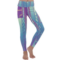 Non-seamless-pattern-background Kids  Lightweight Velour Classic Yoga Leggings