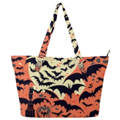 Bat Pattern Full Print Shoulder Bag by Valentinaart