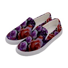 Night So Peaceful In The World Of Roses Women s Canvas Slip Ons