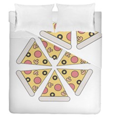 Pizza-slice-food-italian Duvet Cover Double Side (queen Size) by Cowasu