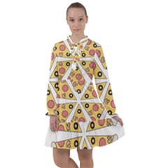 Pizza-slice-food-italian All Frills Chiffon Dress